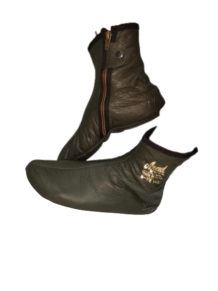 Leather Winter Socks Islam Mest Feet Warmer khuff Quff Men Green Free Ship.