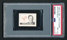 1969 OPC HOCKEY STAMPS JEAN RATELLE PSA 8 NM-MINT RANGERS