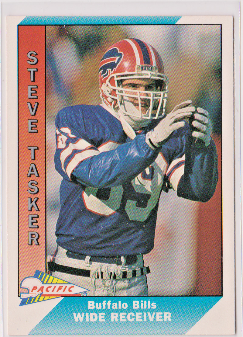 Steve Tasker Buffalo Bills Wide Receiver 1991 Pacific Card # 32 Near-Mint +