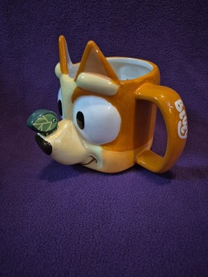 Zak Designs Sculpted Ceramic Bingo Mug Walking Leaf On Nose  15Oz Coffee Mug NWT