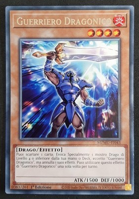 Seltener DRACHENKRIEGER auf Italienisch (Dragonic Warrior) MZMU-IT043 YUGIOH