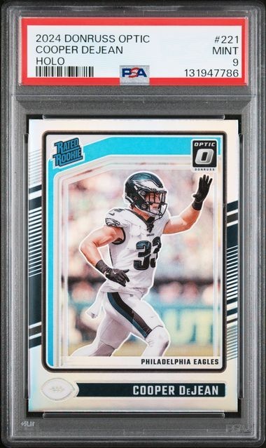 2024 Panini Donruss Optic Rated Rookie Cooper DeJean #221 Holo Prizm (RC) PSA 9