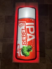 SamAdams Beer Rebel IPA Light Up LED Sign Game Room Man Cave Bar Pub NEW