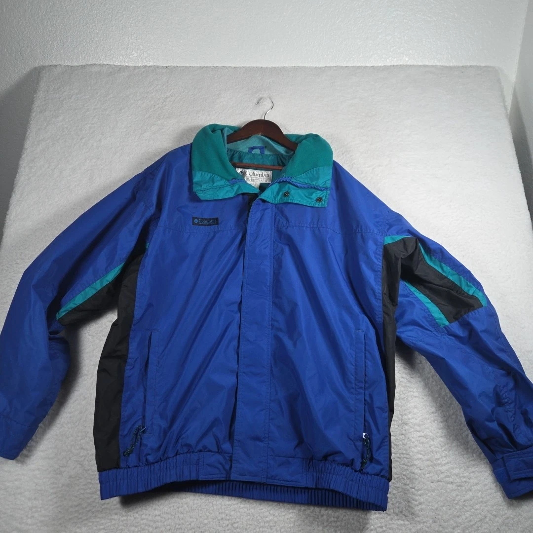 Vintage 1990s Columbia Sportswear Company Athletic Sport Jacket Size Large Tall