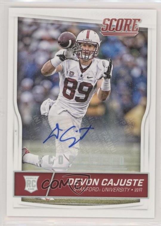 2016 Score Rookies Scorecard Signatures Devon Cajuste #402 Rookie Auto RC uk2