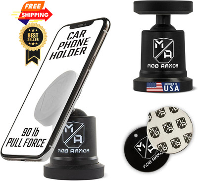 Mob Armor MobNetic Maxx - USA Assembled Magnetic Phone 2.38 inches, Black