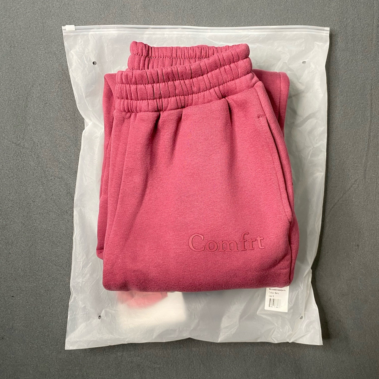 Comfrt Minimalist Sweatpants ~ BERRY ~ Limited Edition Color UNISEX Size SMALL