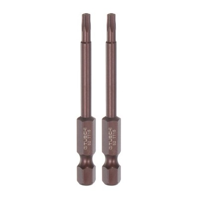 2Stk T15 Torx Bit 1/4'' Sechskantschaft 3'' Sicherheit Stern Schraubendreher,Rot