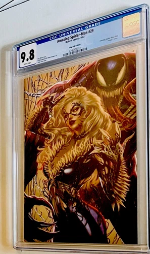 Amazing Spider-Man #29 CGC 9.8 Diaz Virgin Foil Black Cat 2023 LGY #923