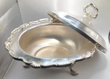F.B. Rogers Georgetown Silver Plated Covered Footed Serving Dish - Ships Fast!
