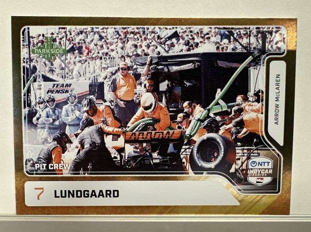 2026 Parkside Indycar Christian Lundgaard Pit Crew Gold Foil Parallel Card 1/1