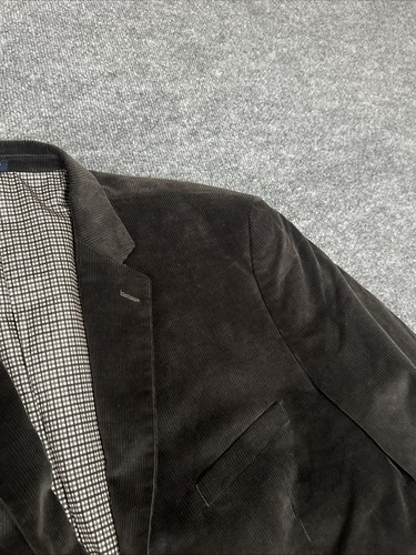 Saddlebred Mens 52R Brown Corduroy Blazer Sport Coat Two Button Preppy Retro - Picture 3 of 9