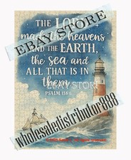 500 piece jigsaw puzzle Lord Made Heaven Sea Light Psalm 146 6 christian nature