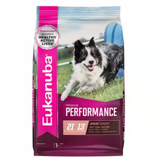 Eukanuba Premium Performance 21/13 Sprint Adult Dry Dog Food 28 lb Bag - NEW  