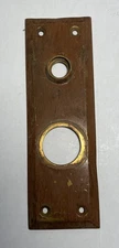 Set Vintage Door Knob Back Plate Sargent and CO - Faux Wood