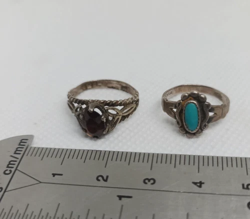 2 Vintage Silver Hallmarked Rings
