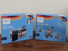 ALDI Play Food Market  Cart Bag Set Building Blocks 745 Total Pieces Ages 6 