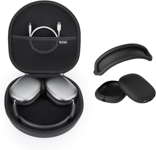 Sac de voyage portable EVA pour AirPods Max avec coussin d'oreille en silicone et couvre-chef - Photo 3 sur 9