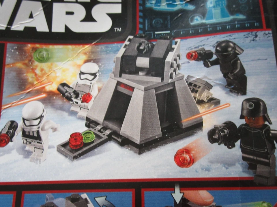 Lego Star Wars 75132 ~ PAQUETE DE BATALLA DE PRIMER ORDEN ~ CAJA DAÑADA retirada NISB Foto 4 de 4