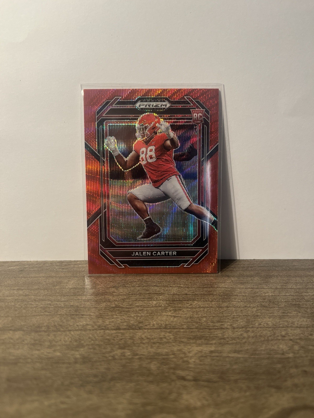 2023 Panini Prizm Draft Picks Jalen Carter #163 Red Wave Prizm (RC)