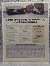 VTG Escort Radar Detector Warning Receiver 1988 Print Advertising Full Page Ad