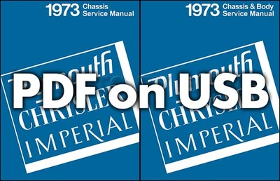 Manuels De Service Chrysler Plymouth 1973 Sur USB Nouveau Châssis Carrosserie - Photo 1/4
