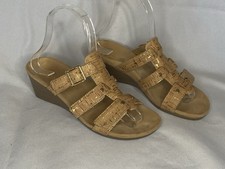 Vionic Park Radia Cork Sandals 5 Slip On Adjustable Strap Comfort Strappy