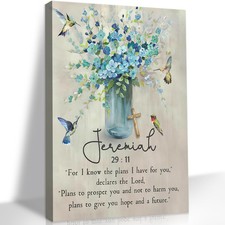 Scripture Canvas Wall Art Christian Wall Decor Jeremiah Bible Verse Painting ...
