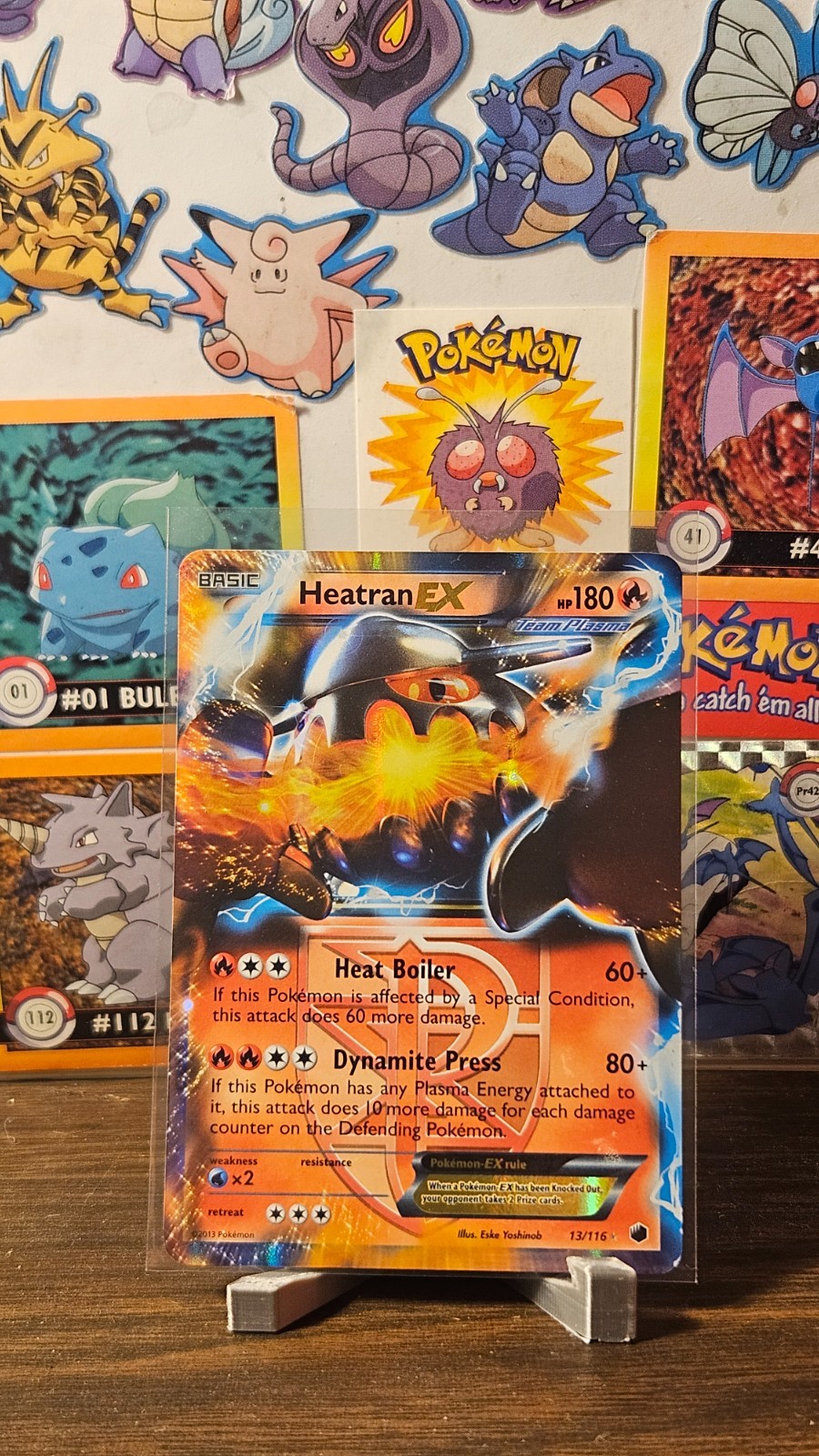 Heatran EX (Team Plasma) 13/116 Plasma Freeze Ultra Rare Pokemon Card - LP