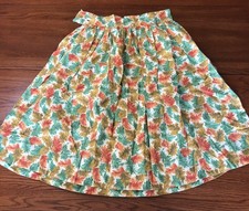 Vintage Gathered Skirt Handmade Cotton Fabric 1950s Era AS IS