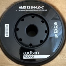 audison AMS 12 B4-LD-C 12" Marine Subwoofer Dual Voice Coil 400W Black RGB LED