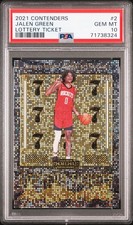 2021 PANINI CONTENDERS LOTTERY TICKET #2 JALEN GREEN ROOKIE RC PSA 10