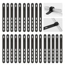 25Pack Silicone Cable Ties,Reusable Cord Organizer for Bundling Black