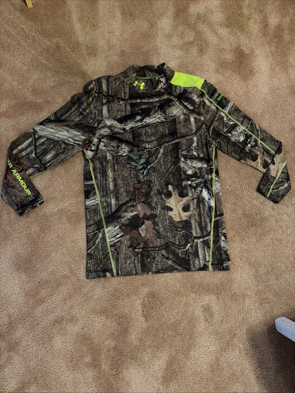 Under Armour Cold Gear Mens XL Breakup Infinity Camo Compression Mock Turtleneck