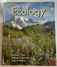Ecology third edition By William D. Bowman, Michael L. Cain 2014, Hardcover 