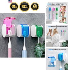 Upgrade Your Bathroom: Wall-Mounted Toothbrush Holders with Clear Covers, 3PCS