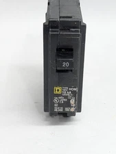 Square D Type HOM Circuit Breaker 20-Amp 10kA 1-Pole 120/240 V