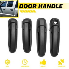 Exterior Outside Door Handle Texture Black Front Rear Kit Set 4 For Ram Truck B