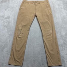 J. Crew Pants 32x32 32x30 Tan Flex Slim Fit Performance Chino Polyester Blend