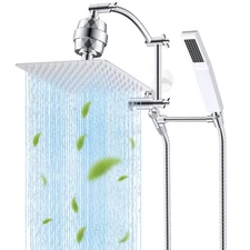 Filtered Shower Heads Combos with Handheld Spray Adjustable Arc Extension Arm US