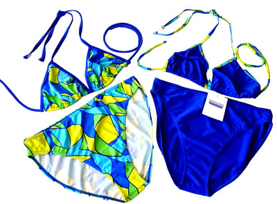 2 Bikinis in Triangle-Form = 4 Tragemöglichkeiten neu mit Etikett Gr. 42.