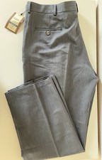 Haggar Gray Textured Stria Dress Pants 40x32 Straight Fit NWT