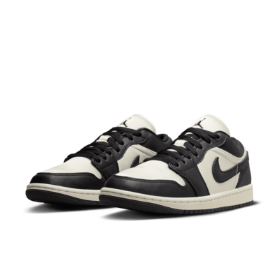 靴 Nike WMNS Air Jordan 1 Low FB9893-101 Nike Air Jordan 1 Low SE 'Vintage Panda' Sail Black FB9893