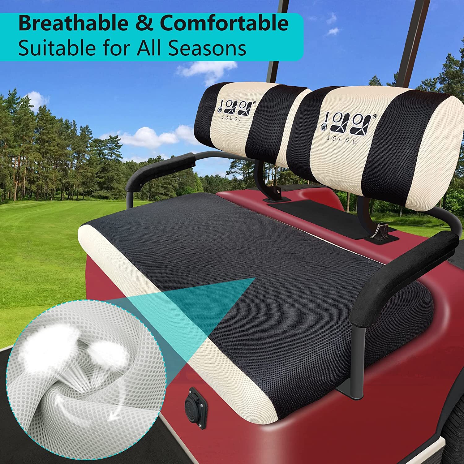 Golf Cart Seat Covers for Yamaha G16 G19 G22 Club Car DS Pre2000,EZGO