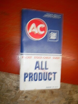 UP TO 1974 AC GM POCKET STOCK CHECK GUIDE REVERSE LISTING CROSS REFERENCE