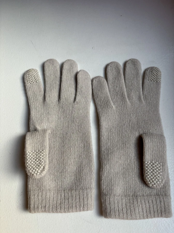 Beige Open Sesame by Portolano Cashmere Gloves - Image 2 of 3