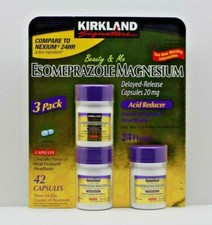 Kirkland Signature Esomeprazole Magnesium 20mg 42 Capsules Delayed Release