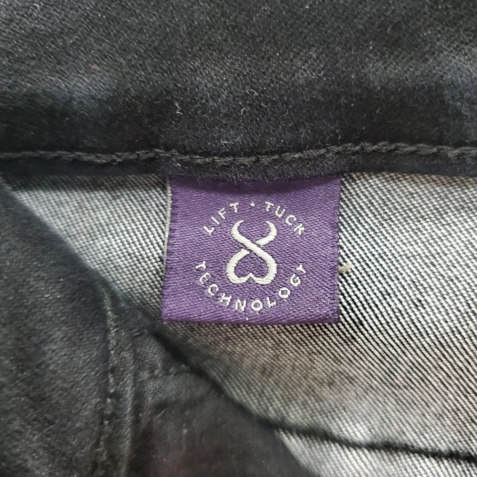 Not Your Daughters Jeans NYDJ Petite Plus Jet Black Stretch Skinny Jeans 14P - Image 4 of 4