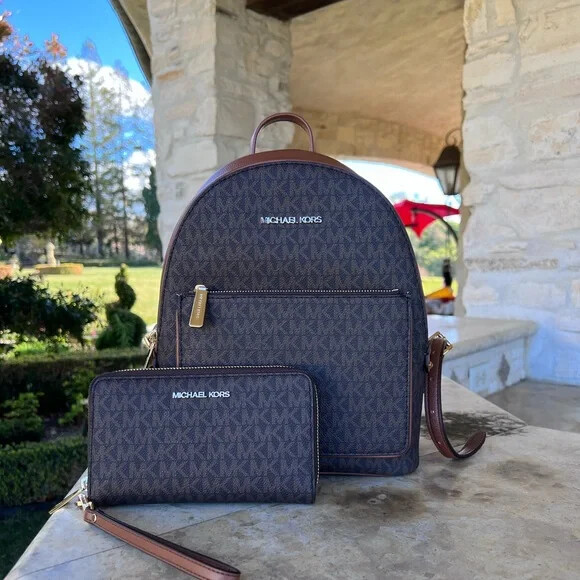Michael Kors Adina Signature Backpack MK Leather PVC Logo  display picture 2