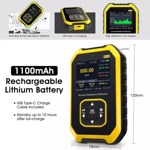 Kernstrahlungsdetektor GM Geigerzähler β/γ/Röntgendosimeter tragbar - Bild 15 von 16